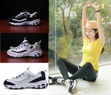 韩国ulzzang运动鞋女瑜伽鞋厚底内增高鞋黑白休闲健身慢跑步男鞋
