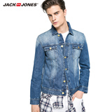 JackJones杰克琼斯纯棉磨破漆点个性男装牛仔上衣外套O|216357505