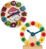 RFT认识时间闹钟玩具钟表木质小时钟宝宝儿童幼儿益智数字早教大