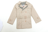 新款秋冬巴拉巴拉男童年2-6岁纯色小西领修身棉质外套风衣