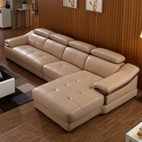 三包到家真皮沙发头层牛皮 小户型皮艺沙发 简约现代转角客厅沙发