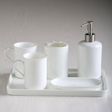 卫浴套装五件套欧式骨瓷陶瓷卫生间浴室洗漱用品牙膏牙刷口杯子