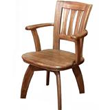 华谊家具纯实木电脑椅子实木转椅 办公桌椅纯白橡木靠背休闲椅