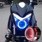 2.8寸双光透镜 天使眼 恶魔眼 摩托车HID大灯 改装摩托大灯氙气灯