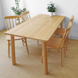 简约现代纯实木餐桌椅组合白橡木全实木饭桌6人长方形小方桌客厅