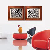 简约现代玛雅画木雕抽象立体画沙发背景墙欧式客厅装饰画玄关挂画