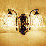 简欧壁灯罩床头卧室灯饰客餐厅具过道现代简约镜前墙壁灯双头2260