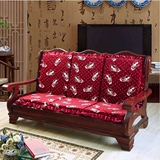 红木实木沙发垫木椅子坐垫靠垫一体加厚海绵三人坐 椅垫带靠背连