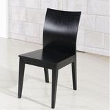 现代时尚 简约实木餐椅 高档餐厅酒店家具餐椅 创意黑色椅子特价
