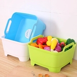 包邮厨房洗菜篮果蔬清洗框 塑料移动水槽收纳清洗沥水篮