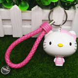hello kitty钥匙扣挂件包邮编织凯蒂KT猫卡通汽车钥匙扣 创意礼品