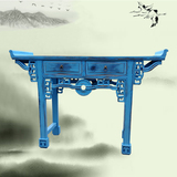 新中式做旧神台仿古全实木条几香樟斗柜佛龛供台供桌翘头铜钱二斗
