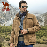 骆驼男装正品棉服 多口袋可脱卸领棉衣 男士保暖捍冬夹克系列外套