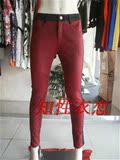 雅莹新款秋冬装正品特价 红色牛仔裤E14AH6602a  原价1399