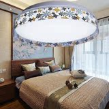 雷士led卧室吸顶灯带光源田园现代圆形透明白色亚克力客厅黄花