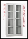 广州厂家直销铁皮文件柜子加厚玻璃门书柜带抽屉带锁资料文件柜子