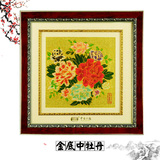 南京云锦金底框画中国风特色出国礼品送老外传统手工艺礼品