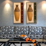抽象静物花瓶家居装饰纯手绘油画个性欧式咖啡馆餐厅有框挂画