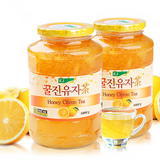 韩国kj蜂蜜柚子茶1000gx2瓶 原装进口冲饮水果茶75%柚子含量 特价