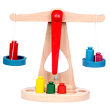 儿童教具 木制天平秤玩具 宝宝平衡游戏 木质益智儿童玩具1-2-3岁