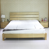 卧室家具全实木双人床水曲柳1.8米高箱床简约现代单人床婚床特价