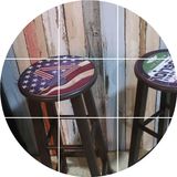 时尚创意圆矮凳小凳子餐椅餐凳 实木欧式椅子简约复古餐厅小板凳