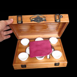 旅行陶瓷竹茶具套装茶盘套装便携式功夫茶具车载户外旅游礼品配包