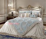 高档家纺床上用品多件套 奢华美式11件套 样板房床品套件蓝色新品