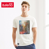 Baleno/班尼路男装T恤 创意时尚印花短袖T恤男 圆领纯棉薄款夏装