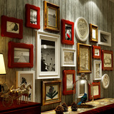 奢华实木欧式大尺寸照片墙客厅餐厅墙面装饰电视沙发背景画框组合