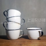 8老搪瓷茶杯/老上海/老咖啡杯/古董旧货Vintage/老物件怀旧/老水