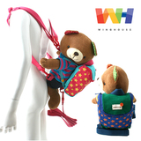 现货预韩国代购儿童WINGHOUSE小熊婴幼儿学步防走失双肩背包书包