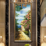 手绘油画地中海风景FB123欧式别墅客厅玄关楼梯过道装饰促销包邮