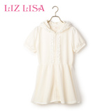 Liz Lisa2016夏装新品日系2041百搭收腰显瘦甜美蕾丝拼接卫衣开衫
