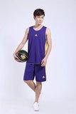 2016阿迪达斯篮球服双面穿男款背心球衣套装团队定制印号印字白色