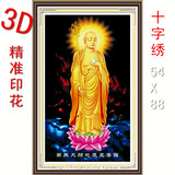 3D精准印花佛像十字绣画宗教佛教信仰最新客厅佛龛画地藏王菩萨