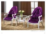休闲椅子现代简约卧室休闲沙发椅布艺茶几时尚休闲桌椅三件套
