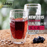 Libbey利比加厚玻璃杯家庭用透明水杯子耐热绿茶杯餐饮创意水杯