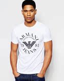 Armani 英国正品代购2016春名品阿玛尼男装标示印花圆领短袖T恤