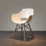 促销创意设计师北欧宜家塑料时尚简约扶手电脑办公餐椅休闲椅子