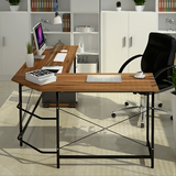 简易电脑桌 家用台式办公桌现代简约转角书桌双人电脑桌子