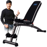 步龙多功能仰卧板哑铃凳仰卧起坐 腹肌板折叠家用健身椅健身器材