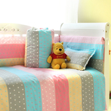 婴儿床品床上用品套件全棉婴儿床围宝宝床围纯棉七八九十四件套