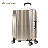 Caran�Y/卡拉羊新款铝框拉杆箱飞机轮硬箱静音旅行箱男女行李箱