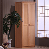 简单两门衣柜 卧室家具组合 榉木衣柜收纳衣橱开门实木衣柜特价小