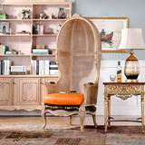 单人沙发椅欧式新古典实木雕花贝壳椅美式懒人藤椅太空椅蛋壳形