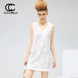 COCOBELLA 2016夏季新款欧美范时尚显瘦蕾丝提花女士连衣裙DS208