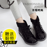 黑色短筒雨鞋女冬韩国加绒保暖防滑平跟低帮雨靴底筒女学生雪地靴
