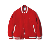 韩国代购正品 LIFUL 2015秋冬男女新款 羊毛 外套 夹克 棒球衫 红