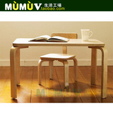 日式宜家实木原木色白色简洁儿童桌椅套装简约幼儿园安全学习桌椅